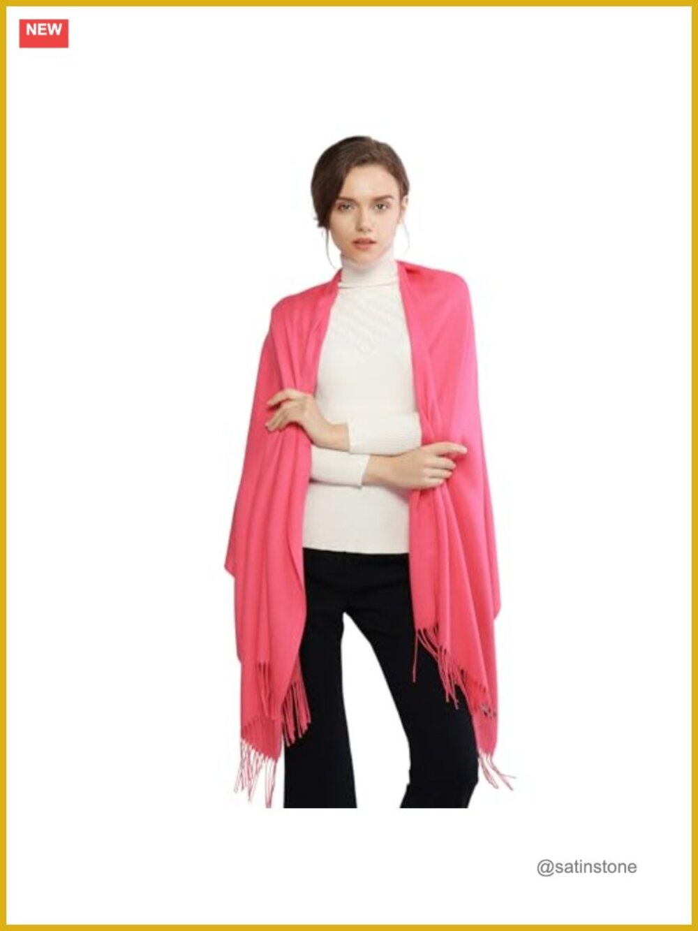 Fringe Shawl Wrap Pashmina Scarf for Wedding Evening Party